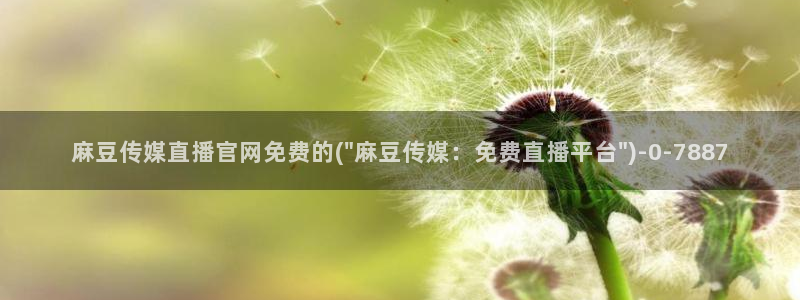 麻豆传媒app官网最新：麻豆传媒直播官网免费的(\